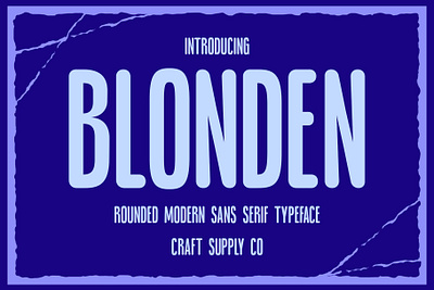 Blonden Rounded condensed creative design font lettering logo modern rounded sans serif typeface