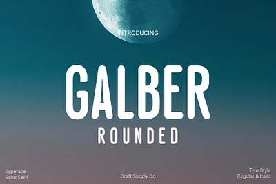 Galber Rounded condensed creative design font lettering logo modern rounded sans serif typeface