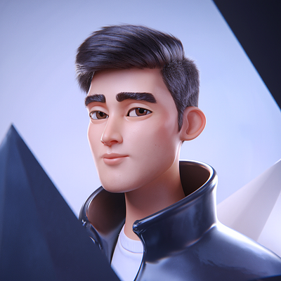 3D Render of the Ultimate Cool Guy: Smirk, Side-eye & Jacket 3d 3d animation 3d art 3d character design 3d illustration 3d modeling 3d render 3d sculpting bad boy character blender blender 3d character design cinematic 3d cool guy digital character rebel vibes stylized 3d zbrush