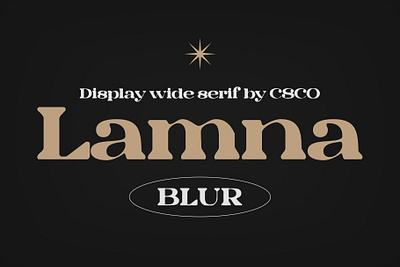 Lamna Blur blur bold classic creative design font lettering logo retro serif typeface