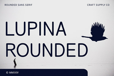 Lupina Rounded creative design font lettering logo modern rounded sans serif typeface