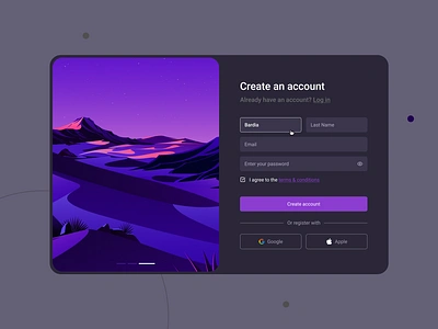 Sign Up Page - UI Design clean ui dark dark mode design login minimal ui pop up pop up ui product product design sign up sign up design sign up ui signup signup page ui ui design ux ux design web