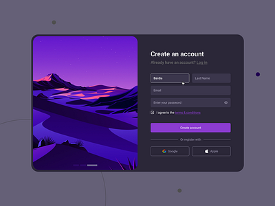 Sign Up Page - UI Design clean ui dark dark mode design login minimal ui pop up pop up ui product product design sign up sign up design sign up ui signup signup page ui ui design ux ux design web