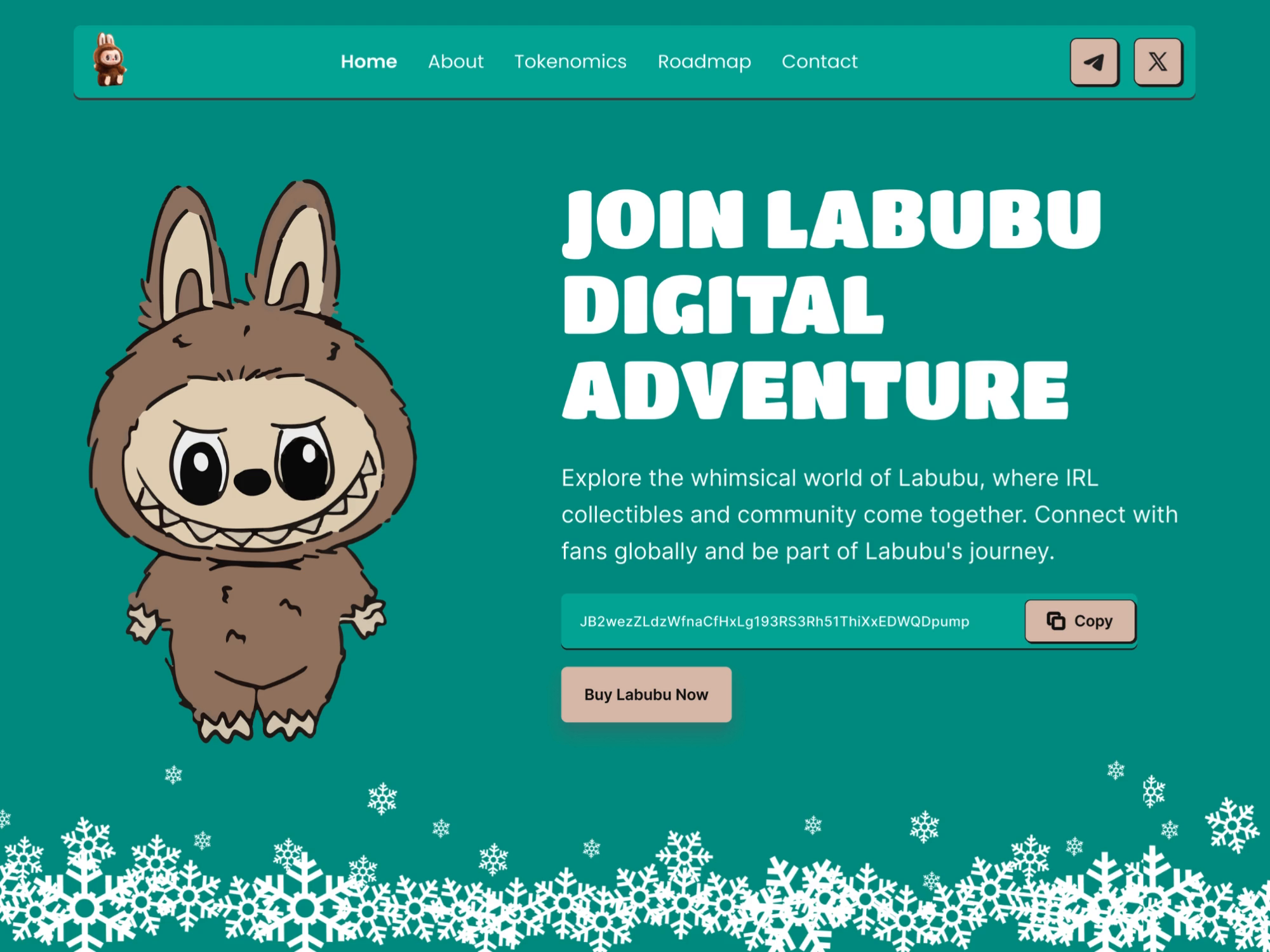 Example of Meme Coin Website Design, Crypto Website