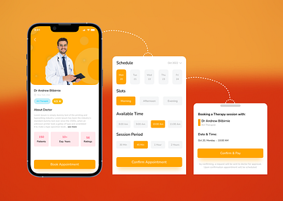 Doctor's Appointment Flow booking booking screens medical mobile app product design ui