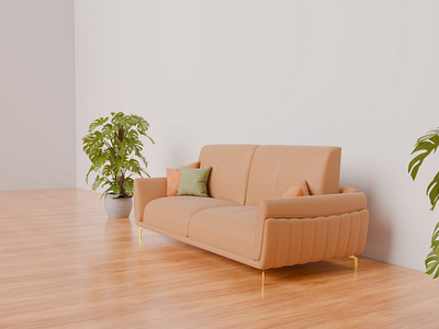 3D sofa render 3d interior