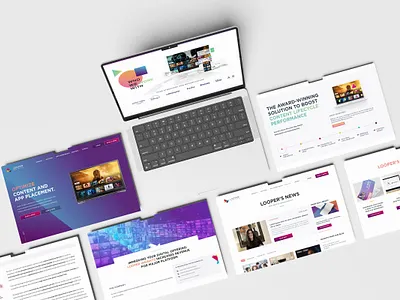 Looper Insight - VOD analytics platform analytics platform communication design system product landing page showcase website streaming video ui ux vod