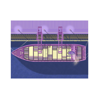 cargo ship design illustration