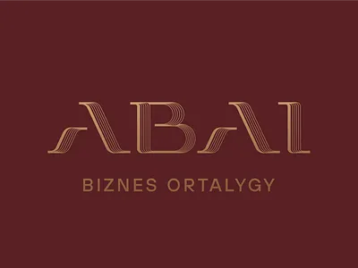Business center ABAI. abai lettering lines logo logotype rhythm typography
