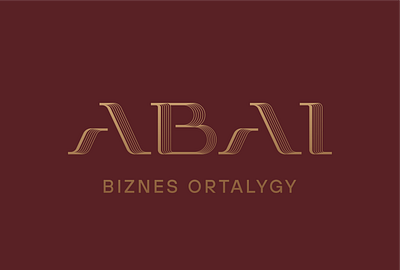 Business center ABAI. abai lettering lines logo logotype rhythm typography