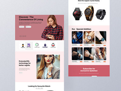 Watch Ecommerce landing page admin panel illustration ui website