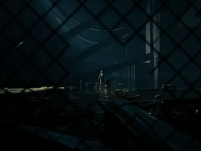 Forgotten abandoned concept art dark environmental concept art flooded