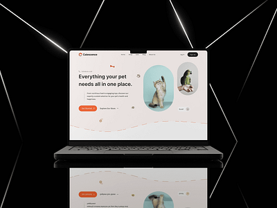 Pet care Website cat figma landing page pet care pet care website ui design