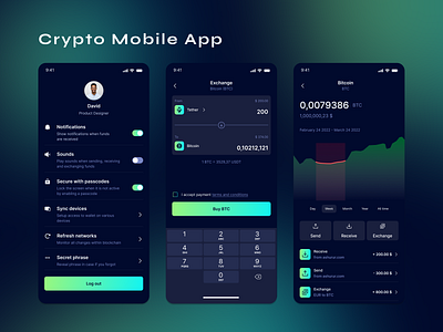 Crypto Mobile App crypto app crypto banking crypto currency crypto mobile app crypto service crypto trading crypto wallet exchange finance fintech app mobile app trading wallet wallet app