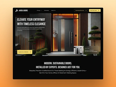 Modern Door Website app design graphic design minimal design modern design uiux user interface user iterface webdesign webdevelopment webflow