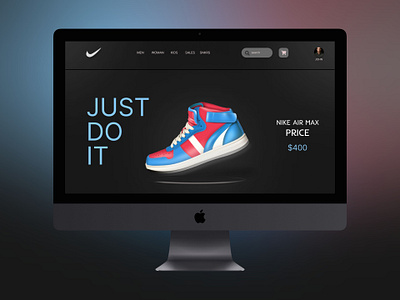 Shoe Hero Section UI Design branding graphic design motion graphics ui