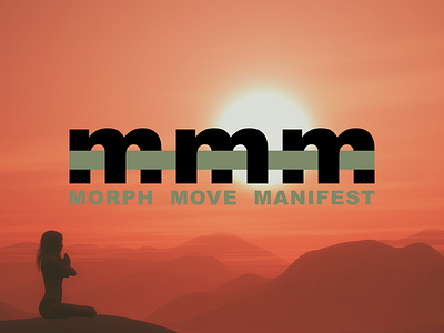 mmm - morph move manifest billboard mockup branding design grafiko labs graphic design logo logo design meditation logo minimal minimal logo minimalist minimalist logo modern modern font modern logo premium mockup simple logo wordmark wordmark logo yoga logo