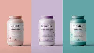 Supplement Packaging Design created for — BEAUTIBE brand design brand identity branding design graphic design logodesign packaging packaging design visual identity