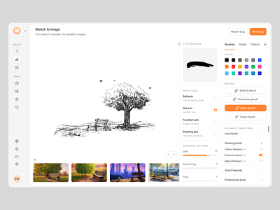 Sketch to image page ✨ ai app ai dashboard ai product dashboard dashboard design design product design ui ux web design website