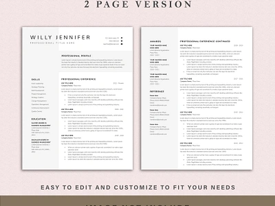 Resume Design 2 column job search success