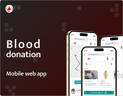 Blood donation NGO UX design mobilewebsite product design ui usability ux uxresearch