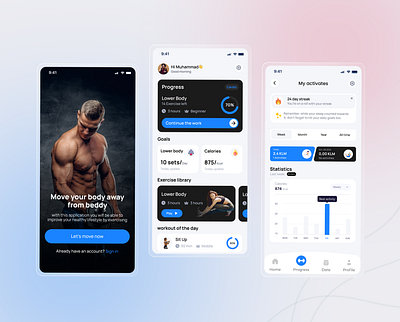 Fitness app app exercise fitness fitness app graph gym splash screen workout