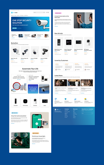 TechCenter- Website for Digital Security System landing page ui ui design ui ux web design