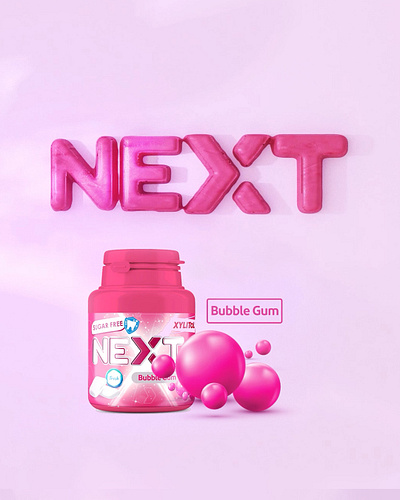 NEXT Chewing gum 3D Animation 3d 3d animation 3d motion ad advertisement animation art branding chewing design graphic design gum illustration motion graphics