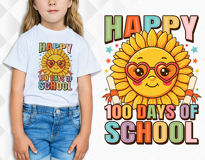 HAPPY 100 DAYS OF SCHOOL T-SHIRT DESIGN 100dayscelebration 100daysoflearning 100daysofschool 100daysofschooltshirt 100dayssmarter 100daysstrong 100daystshirt backtoschool childrensfashion education elementaryschool illustration kidsfashion kidstshirt learning primaryschool schooldays schoollife schoolspirit schooltshirt