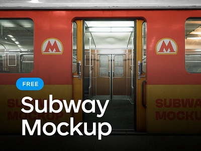 Free Subway Stop Station Mockup branding design free free download free metro mockup free mockups free subway mockup free template graphic design logo print psd subway mockup train mockup typography