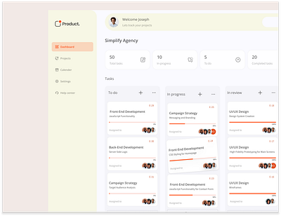 Project management dashboard design dashboards design product management ui ui design web app web design