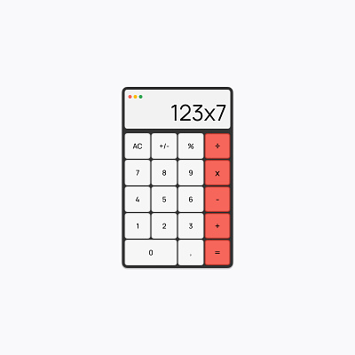 Calculator apple component dailyui ui