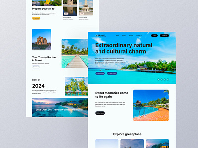 Travel landing page admin panel clean crm dashboard landing page ui