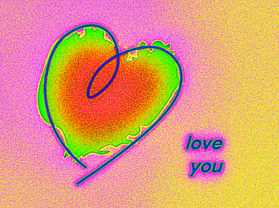 love you illustration illustrator line drawing pastel photoshop