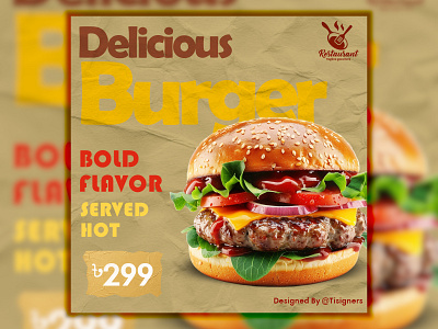 Burger Social Media Poster Design 03 burgersaleposterdesign burgersocialmediaposterdesign freelancegraphicsdesigner graphicsdesigner resturantofferposterdesign resturantsaleposterdesign socialmediapostdesign socialmediaposterdesigner tisigners