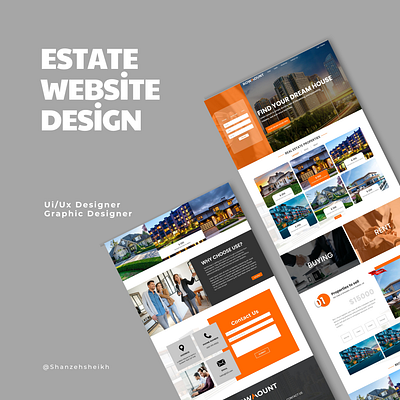 Estate Website Design modern and stylish branding design graphic design illustration illustrator logo ui ux vector web