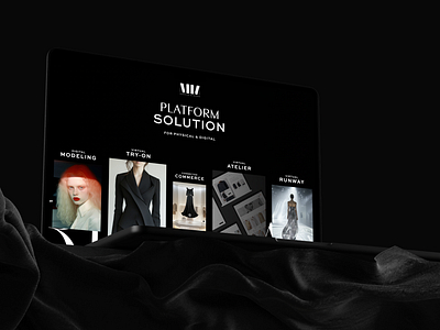 Platform Solution Webpage fashion saas landing page ui virtual atelier virtual try on vto