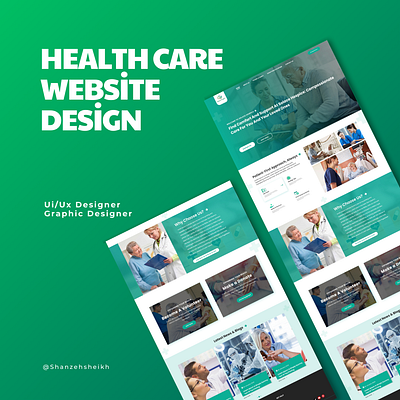 Health Care Website Design modern and stylish branding design graphic design illustration illustrator logo ui ux vector web