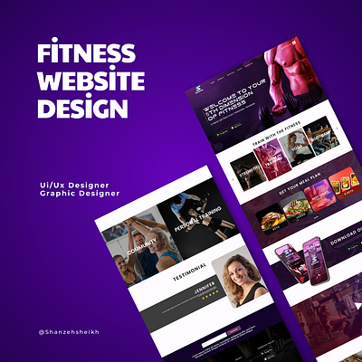 Fitness Websites Design branding design graphic design illustration illustrator logo ui ux vector web