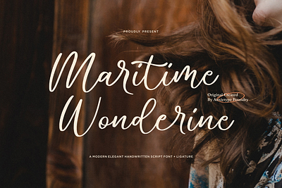 Maritime Wonderine - Handwritten Wedding Script Font cosmetics font crafting font cursive font digital font elegant font fancy font logo logo tools logotype luxury font magazine product pakaging font