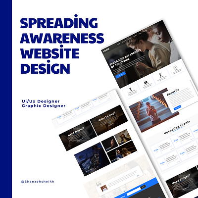 Spreading Awareness Website Design branding design graphic design illustration illustrator logo ui ux vector web