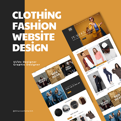 Fashion Website Design modern and stylish branding design graphic design illustration illustrator logo ui ux vector web