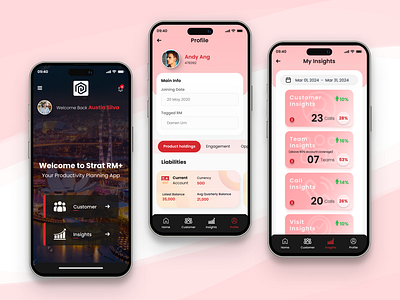 Bank Relationship Manager Mobile App graphic design ui ux