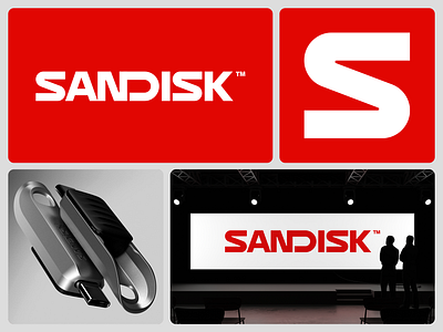 Sandisk Logo Redesigned brand identity branding brandmark design graphic design logo logodesign logomark logoredesign logotype red s sandisk techlogo