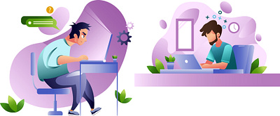 Vector Illustration of Work From Home graphic design vector illustration