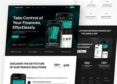 Bitengo - Finance Landing Page finance financemobile futuristic landingpage landingpage finance