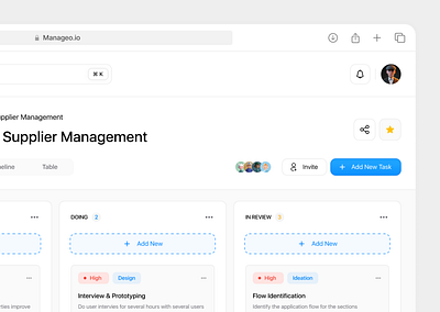 Manageo | Project | Dashboard Task Management