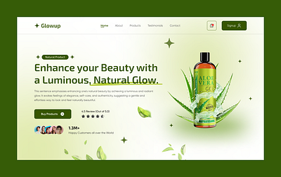 Natural Beauty Product 3d animation app design beauty product branding ecommerce elearning graphic design logo modern app modern design modern website motion graphics natural product ui ux vector web design website website design