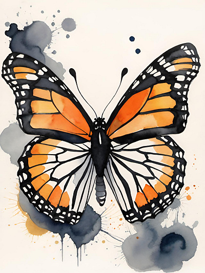 Monarch butterfly. butterflies butterfly illustration monarch butterfly tattoo design tattoo idea watercolor watercolour