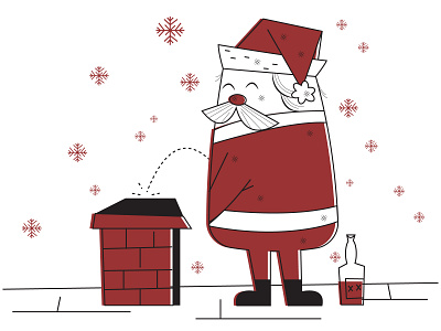 Santa's Bender christmas december illustraion illustration illustration art illustration digital illustrations santa seattle